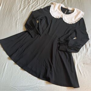 Killstar Mini Dress With Bishop Sleeves And Peter Pan Collar